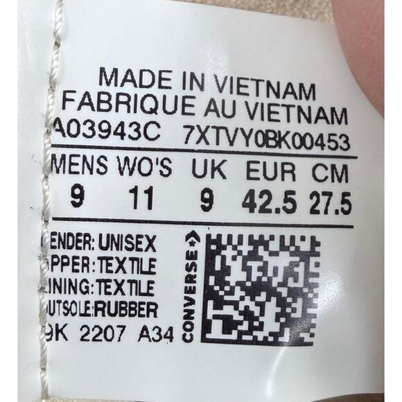 Converse x Rick Owens TURBODRK Chuck 70 Shearling BWOB Sz 9 - Picture 6 of 7